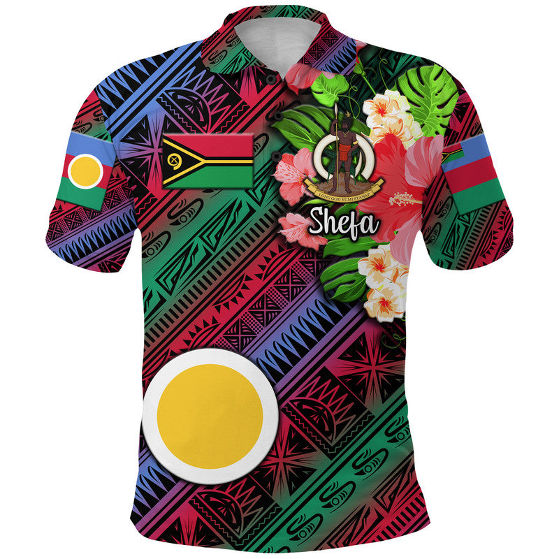 Vanuatu Shefa Polo Shirt Independence Be Proud LT8 Blue - Polynesian Pride