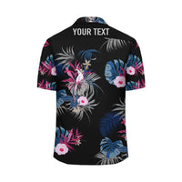 (Personalized) Tropical Flower Hawaiian Shirt - Haka Style - Polynesian Pride
