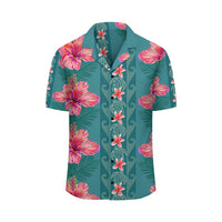 (Personalized) Tropical Flower Polynesia Hawaiian Shirt - Haka Style - Polynesian Pride