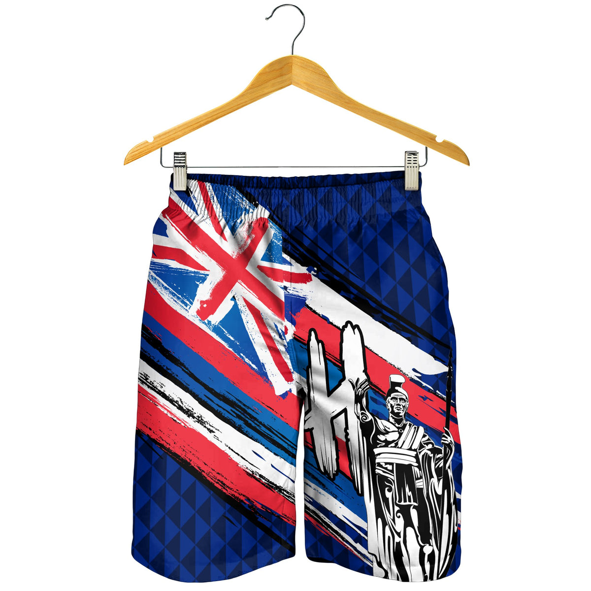 Hawaii King Flag Kanaka Map Polynesian Men's Short - Won Style - AH - Polynesian Pride