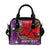 Hawaii Lauhala Hibiscus Polynesian Tropical Shoulder Handbag Pink - Wake Style - AH One Size Blue - Polynesian Pride