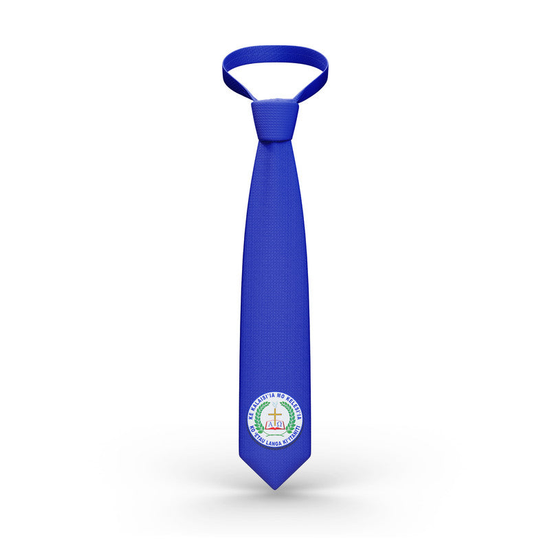 Tonga Sia'atoutai Theological College Necktie Simple Style - Blue LT8 - Polynesian Pride
