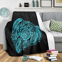 Simple Premium Blankets Blue AH - Polynesian Pride