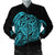 Simple Bomber Jacket Blue AH Black Unisex - Polynesian Pride