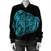 Simple Bomber Jacket Blue AH - Polynesian Pride