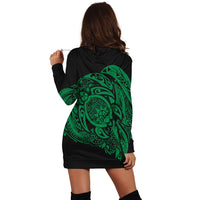 Simple Hoodie Dress Green AH - Polynesian Pride