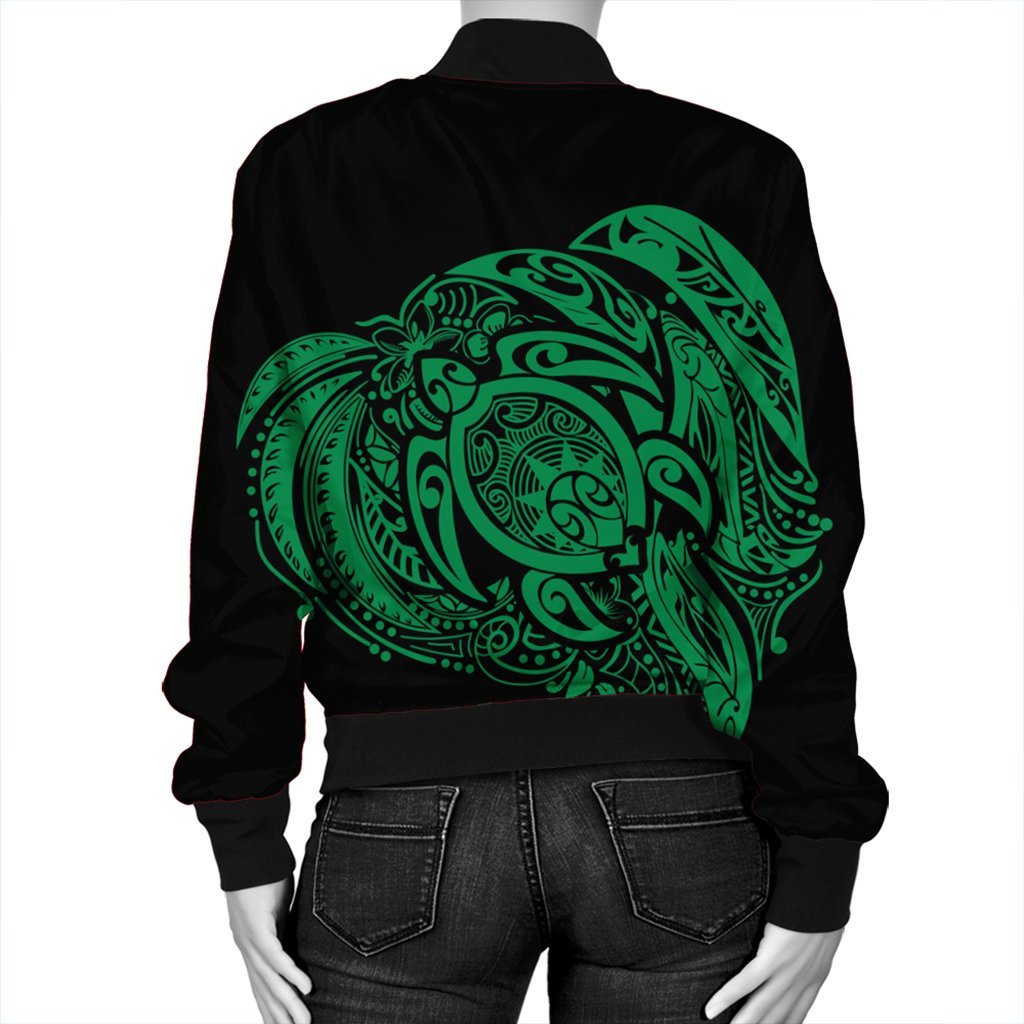 Simple Bomber Jacket Green AH - Polynesian Pride