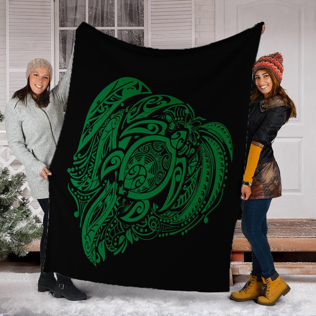 Simple Premium Blankets Green AH - Polynesian Pride