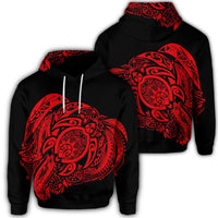 Simple Hoodie Red Unisex Art - Polynesian Pride