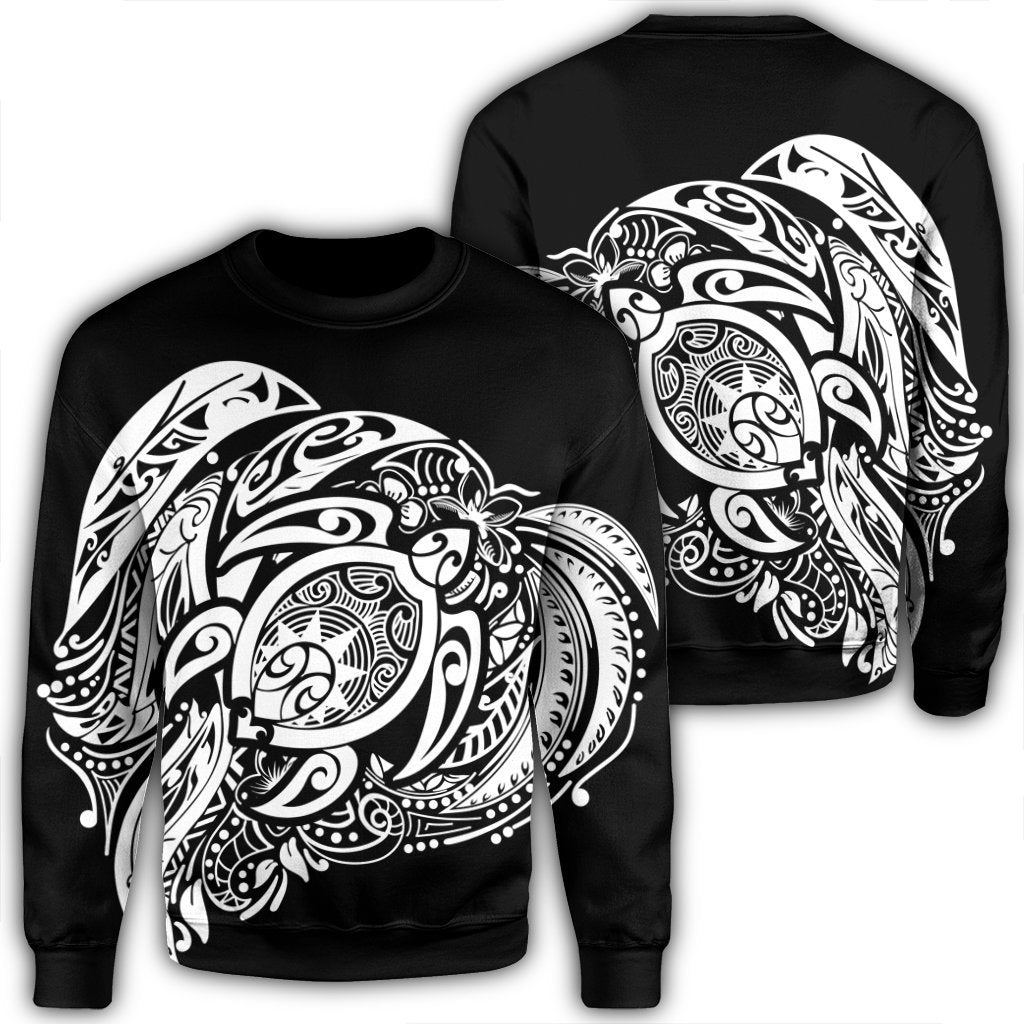 Simple Sweatshirt White AH Unisex Black - Polynesian Pride