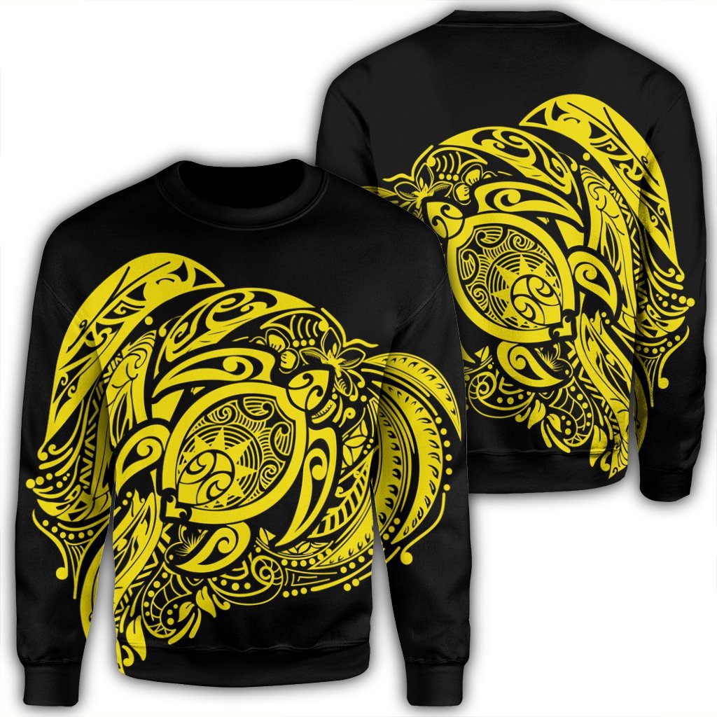 Simple Sweatshirt Yellow AH Unisex Black - Polynesian Pride