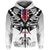 Samoa Black Saturday Hoodie Visual Arts LT9 Zip Hoodie White - Polynesian Pride