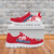 Samoa Sneakers Samoan Coat Of Arms With Coconut Red Style LT14 White - Polynesian Pride
