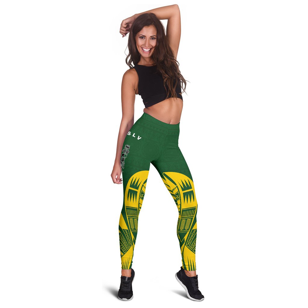 Tahiti Polynesian Leggings - Polynesian Tattoo Flag Version - Polynesian Pride
