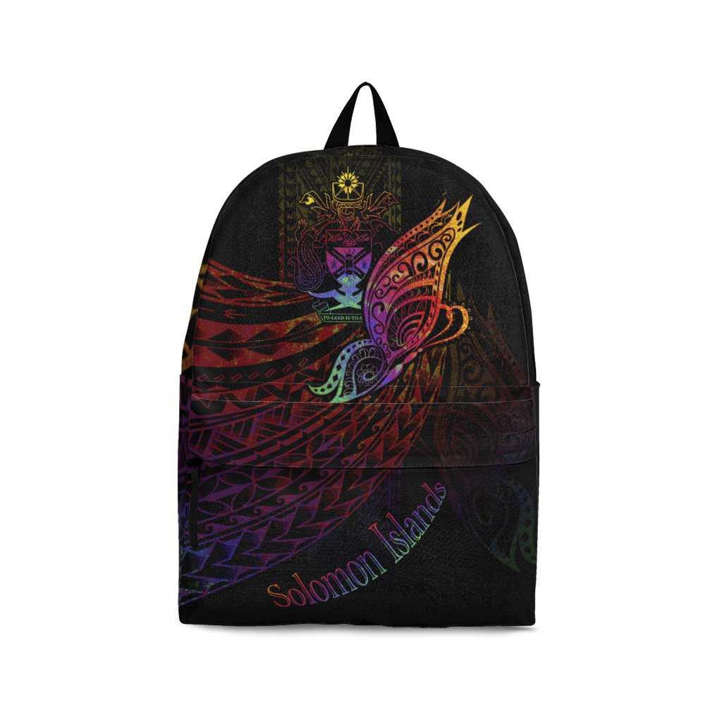 Solomon Islands Backpack - Butterfly Polynesian Style Black - Polynesian Pride