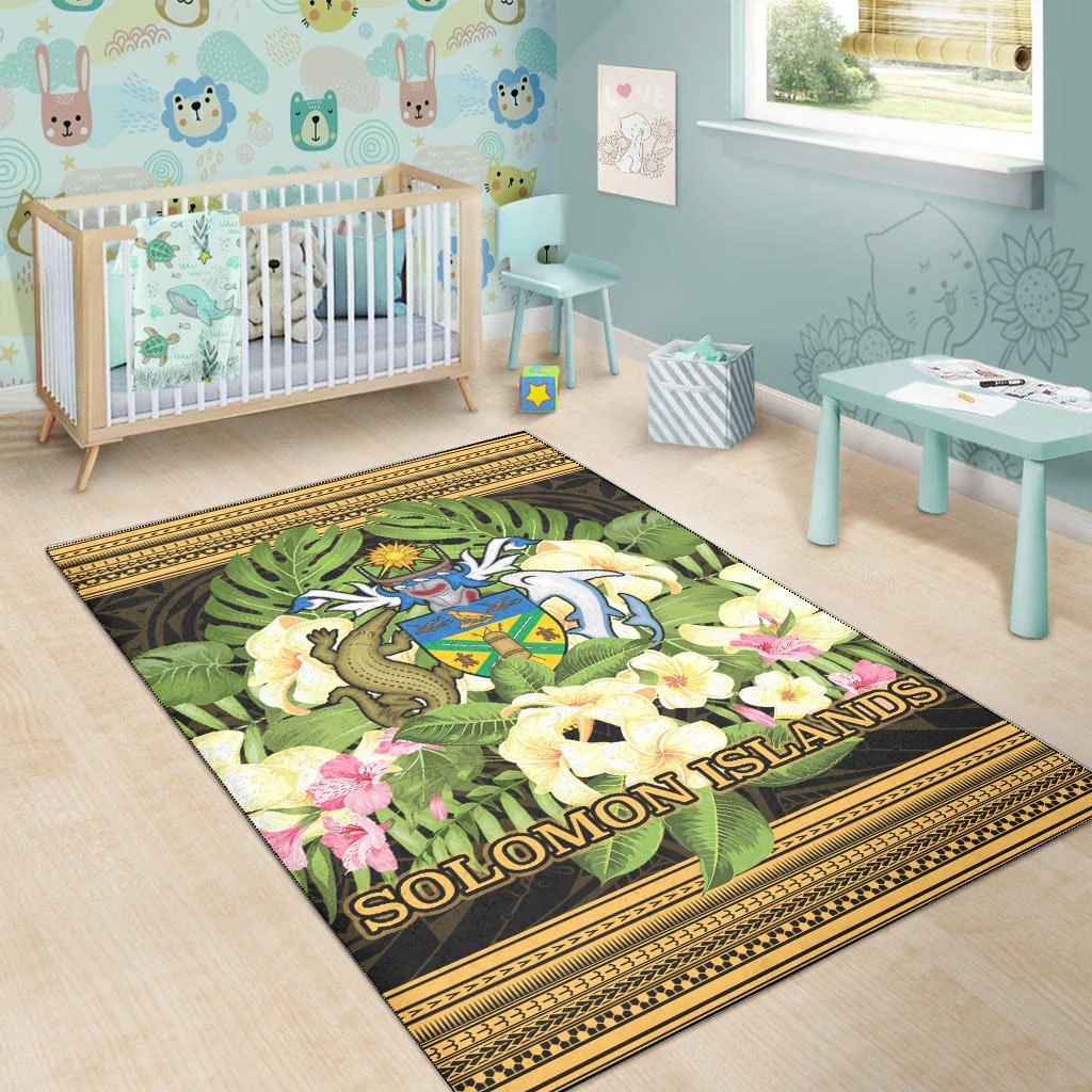 Solomon Islands Area Rug - Polynesian Gold Patterns Collection - Polynesian Pride
