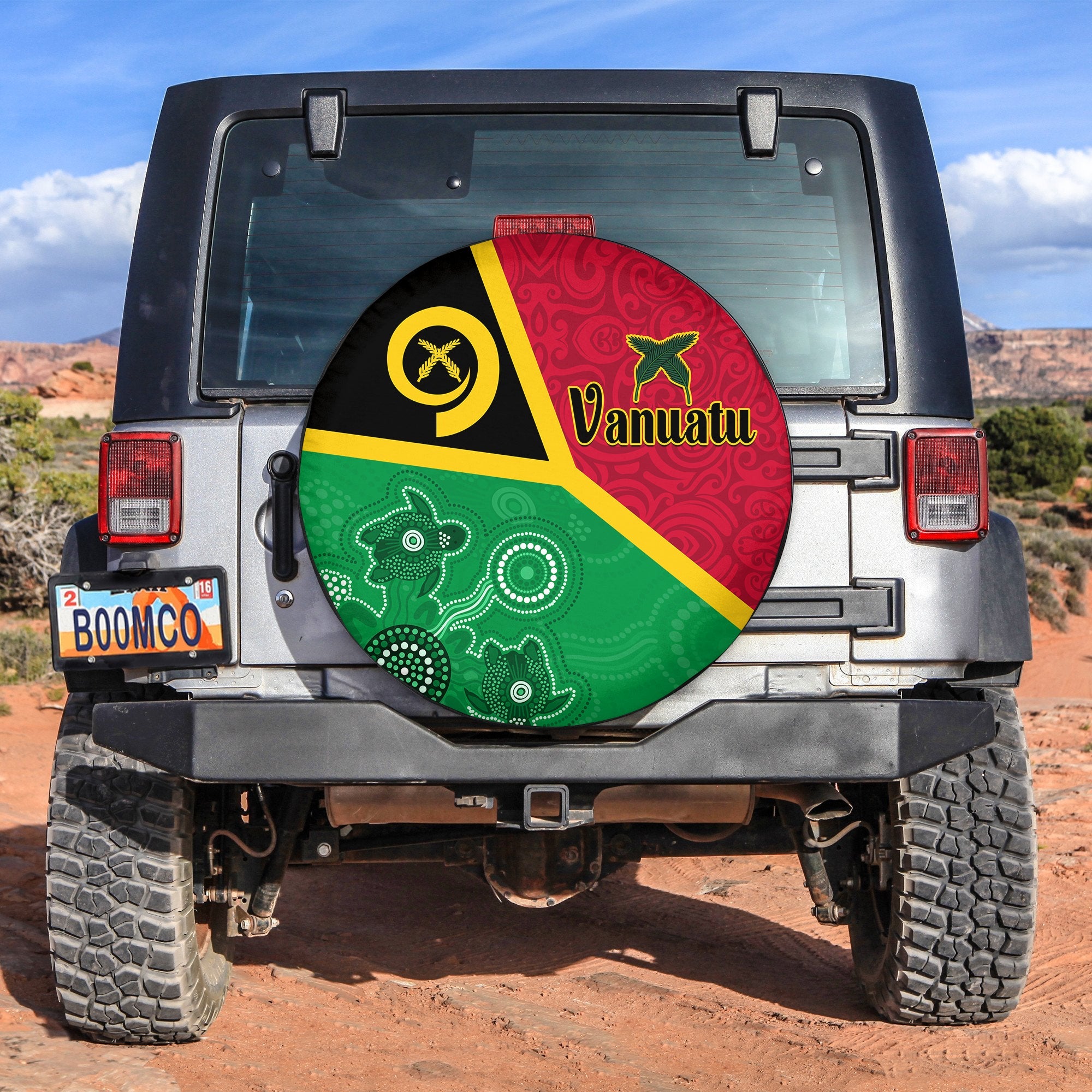 vanuatu-spare-tire-cover-aboriginal-turtle-mix-sand-drawing