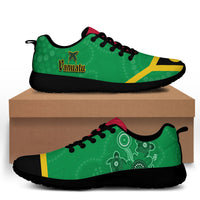 Vanuatu Sporty Sneakers Aboriginal Turtle Mix Sand Drawing LT13 Black - Polynesian Pride