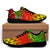 (Custom Personalised) Hawaii Flowers Sporty Sneakers Color Tribal Pattern Hawaiian LT13 Black - Polynesian Pride
