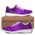 (Custom Personalised) Hawaii Flowers Sporty Sneakers Purple Tribal Pattern Hawaiian LT13 White - Polynesian Pride