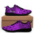 (Custom Personalised) Hawaii Flowers Sporty Sneakers Purple Tribal Pattern Hawaiian LT13 Black - Polynesian Pride