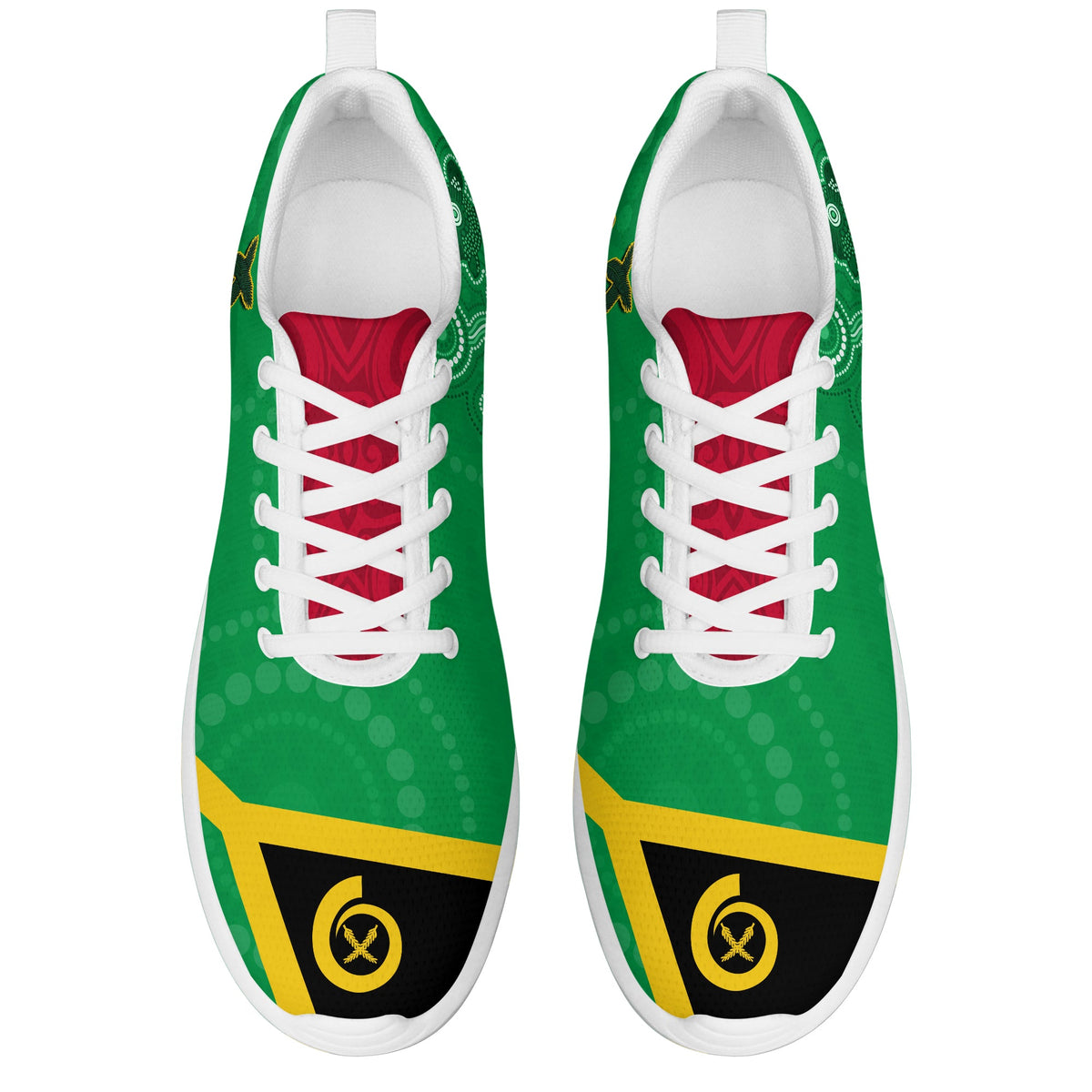 Vanuatu Sporty Sneakers Aboriginal Turtle Mix Sand Drawing LT13 - Polynesian Pride