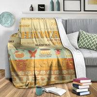 Hawaii Surf Retro Style Premium Blanket LT9 - Polynesian Pride
