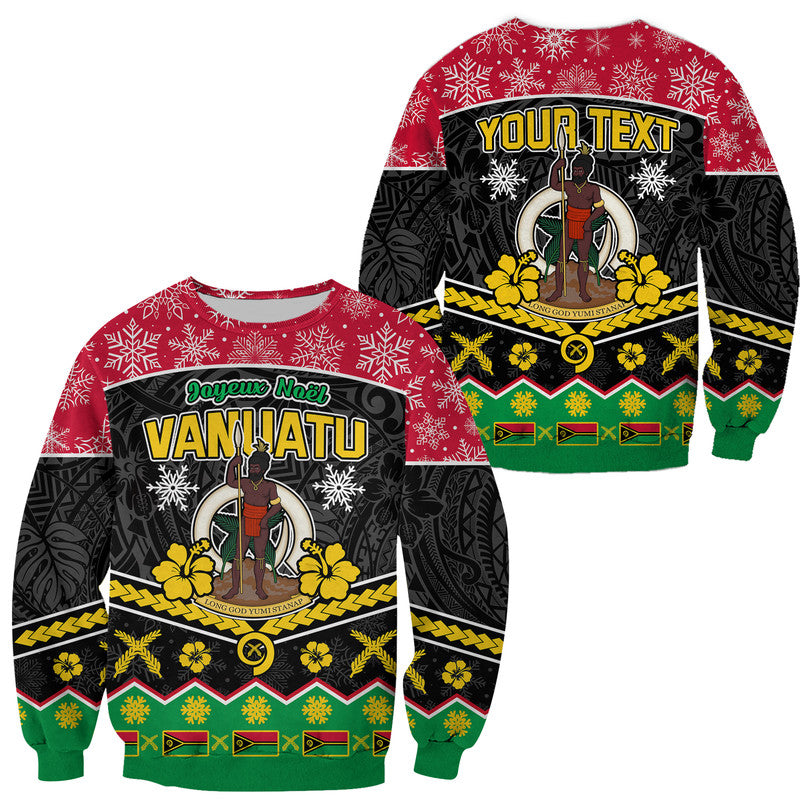(Custom Personalised) Vanuatu Tribal Polynesian Christmas Vibe Sweater LT9 Unisex Red - Polynesian Pride