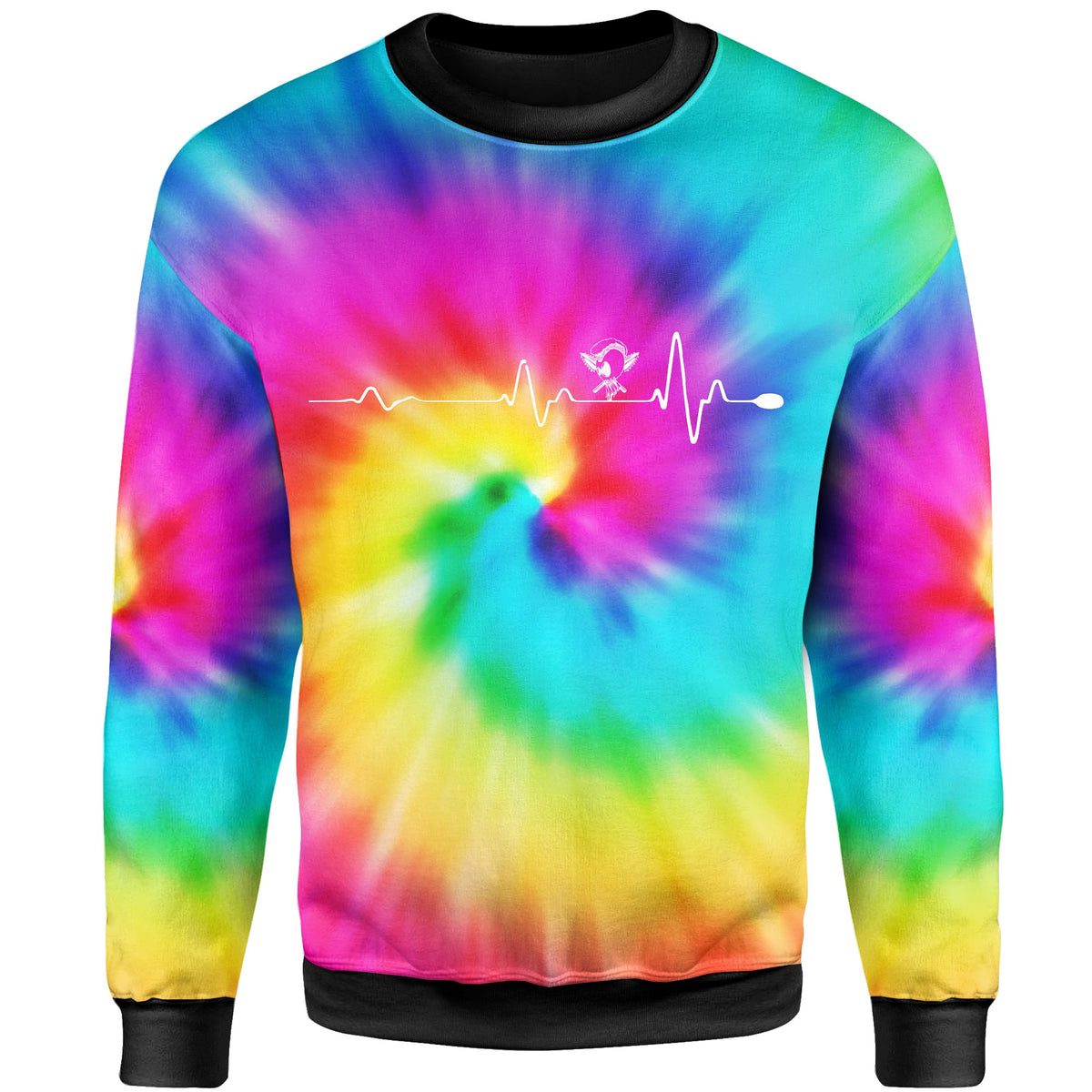Hawaiian Warrior Sweatshirt Tie Dye - Polynesian Pride