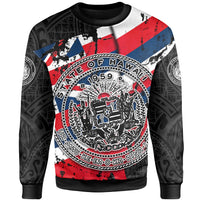 Hawaii State Crewneck Sweatshirt My Blood - Polynesian Pride