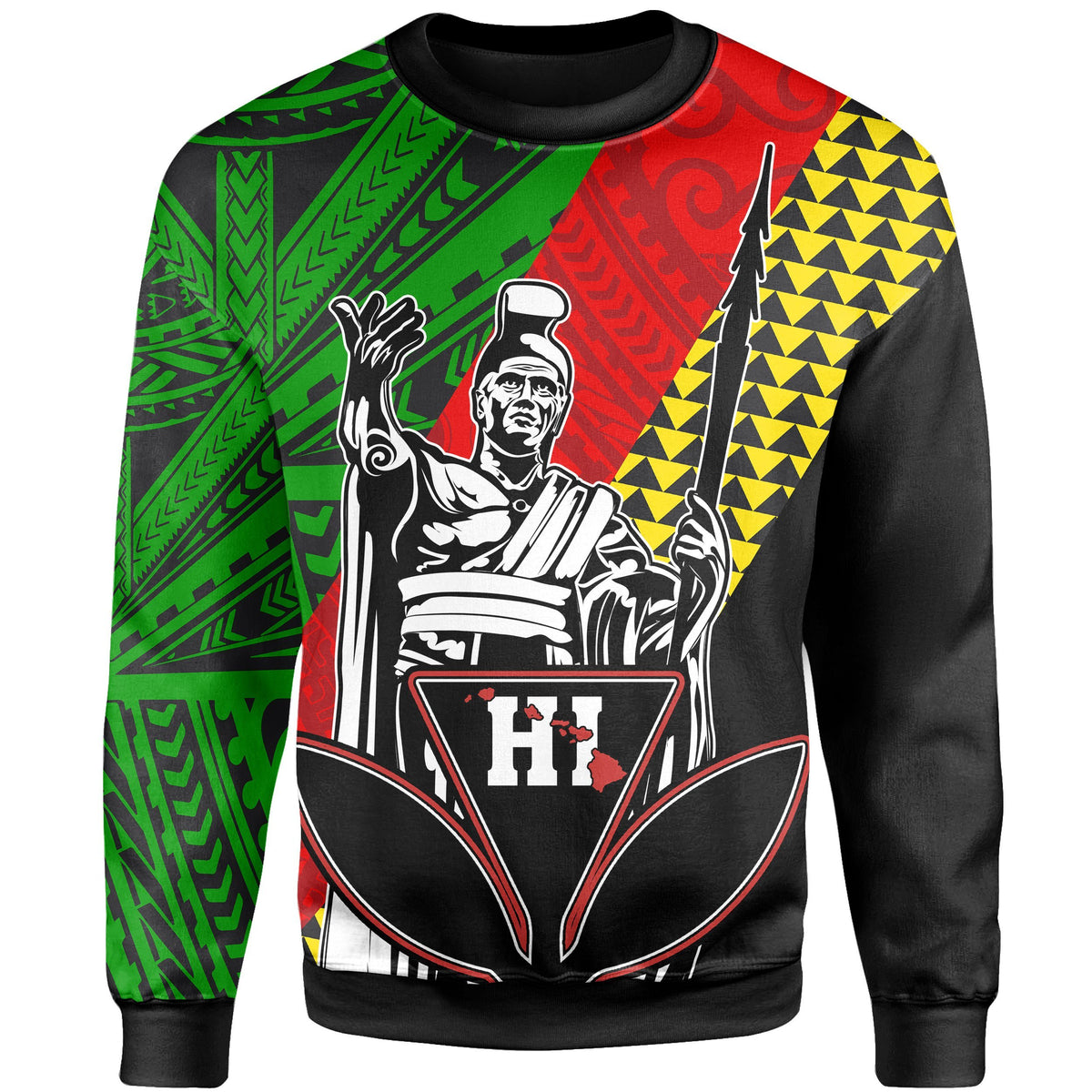 Hawaii Kanaka Maoli Cover Kakau Polynesian King Sweatshirt - Polynesian Pride