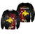 Papua New Guinea Independence Sweatshirt PNG Kumuls - Tribal Crocodile LT7 Unisex Black - Polynesian Pride