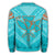 Hawaiian Kanaka Map Football Jersey Sweatshirt - Cyan - Roger Style - AH - Polynesian Pride