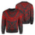 Hawaiian Kanaka Map Football Jersey Sweatshirt - Grey And Red - Roger Style - AH Unisex Grey - Polynesian Pride