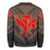 Hawaiian Kanaka Map Football Jersey Sweatshirt - Grey And Red - Roger Style - AH - Polynesian Pride