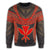Hawaiian Kanaka Map Football Jersey Sweatshirt - Grey And Red - Roger Style - AH - Polynesian Pride