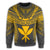 Hawaiian Kanaka Map Football Jersey Sweatshirt - Grey And Yellow - Roger Style - AH - Polynesian Pride