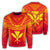 Hawaiian Kanaka Map Football Jersey Sweatshirt - Red And Yellow - Roger Style - AH Unisex Red - Polynesian Pride