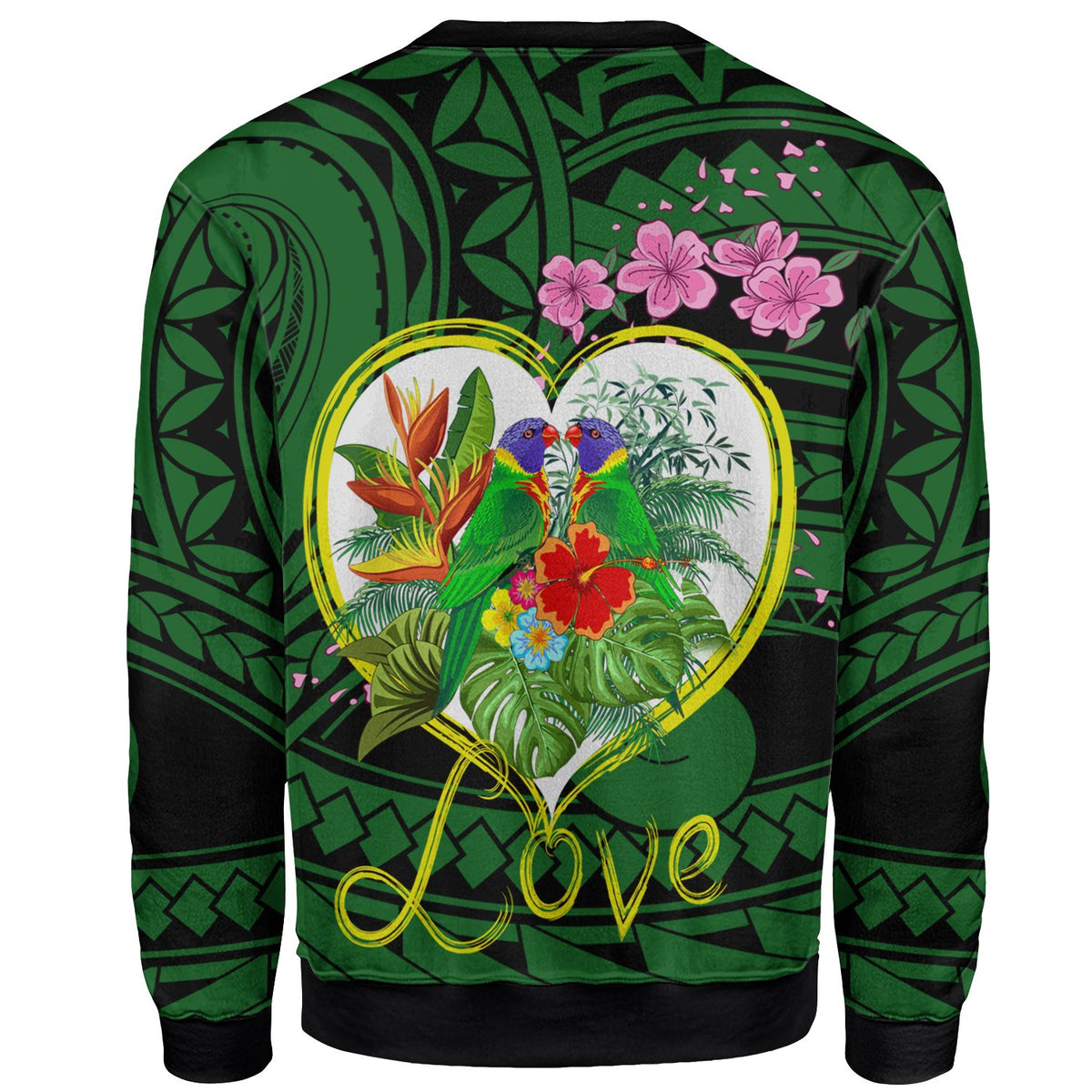 American Samoa Sweater - The Love Of Blue Crowned Lory - Polynesian Pride
