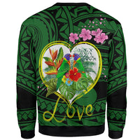 American Samoa Sweater - The Love Of Blue Crowned Lory - Polynesian Pride