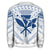 Hawaiian Kanaka Map Football Jersey Sweatshirt - White And Blue - Roger Style - AH - Polynesian Pride