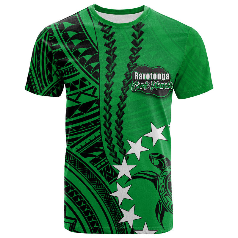 Cook Islands Rarotonga Polynesian T Shirt LT6 Green - Polynesian Pride