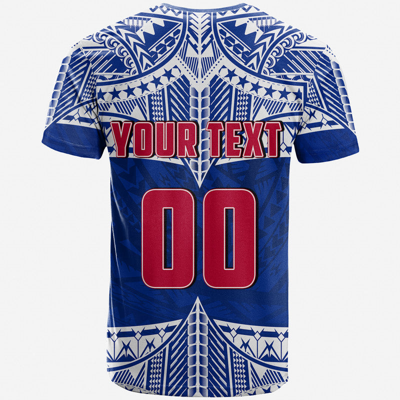 (Custom and Number) Toa Samoa Rugby T Shirt Siva Tau LT6 - Polynesian Pride