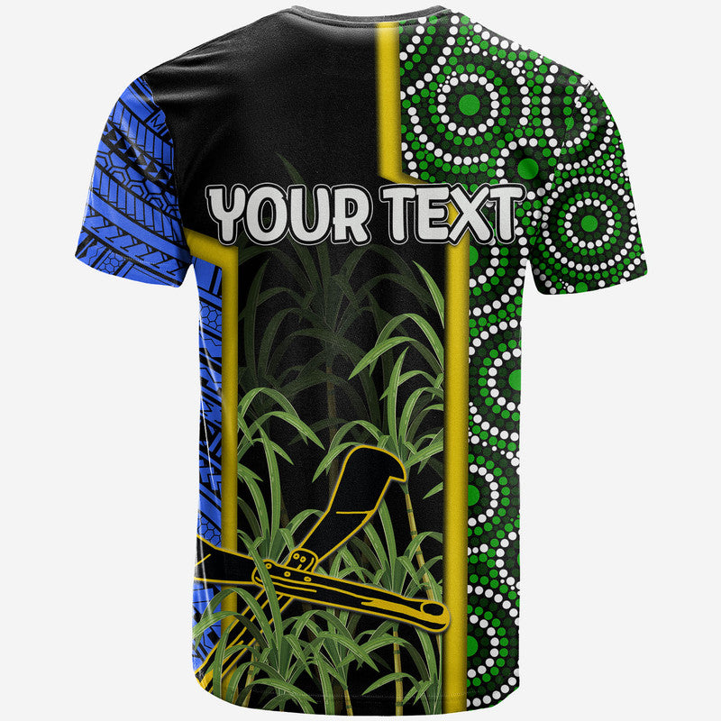 Custom South Sea Islanders Flag Style T Shirt Kanaka LT6 - Polynesian Pride