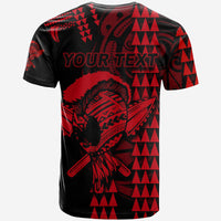 Custom Hawaii Polynesian Warrior Kakau T Shirt Red LT6 - Polynesian Pride