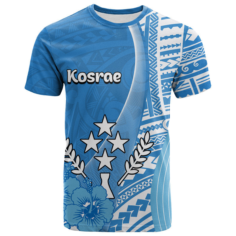 Custom Kosrae of Micronesia T Shirt Vibe Style LT6 Blue - Polynesian Pride