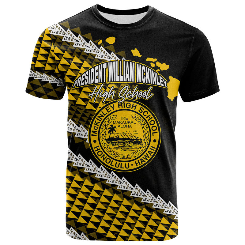 Custom President William Mckinley High School Hawaii T Shirt LT6 Yellow - Polynesian Pride