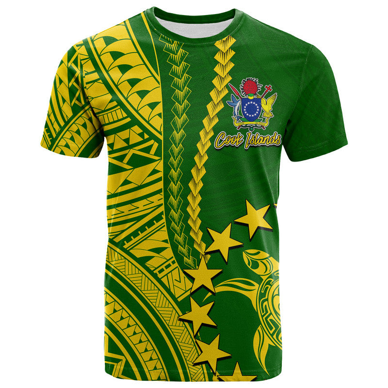 Cook Islands Polynesian T Shirt LT6 Green - Polynesian Pride