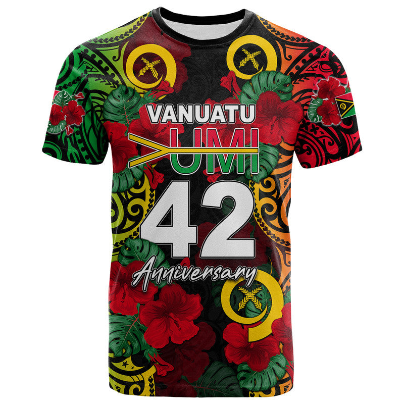 Vanuatu T Shirt Yumi 42 LT6 Black - Polynesian Pride