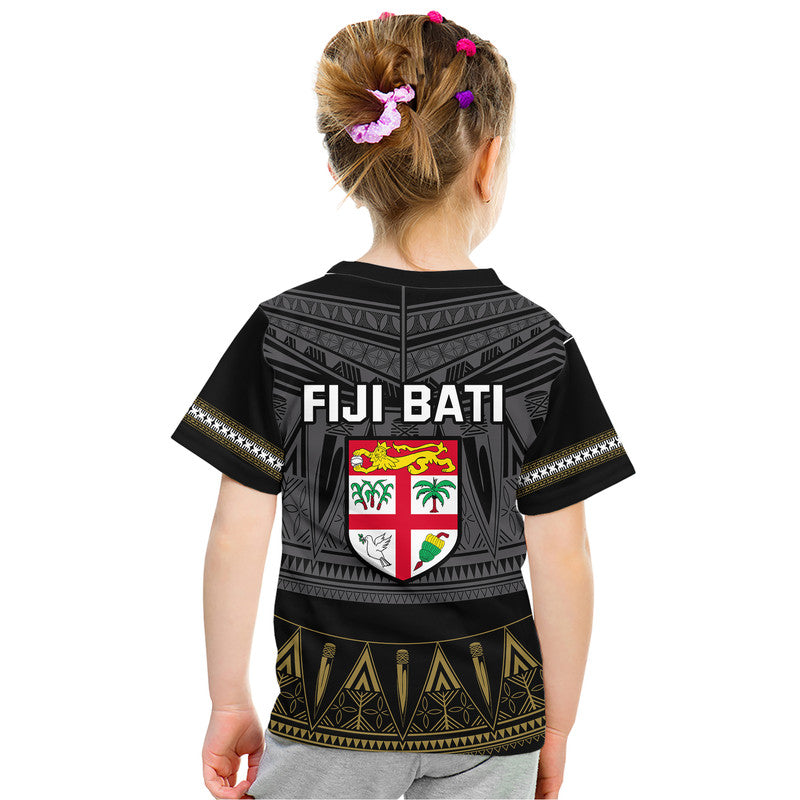 Fiji Rugby Bati T Shirt Fijian Coat of Arms Tapa Pattern LT9 - Polynesian Pride